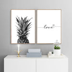 Pineapple & Love Canvas Poster - PosterCoaster