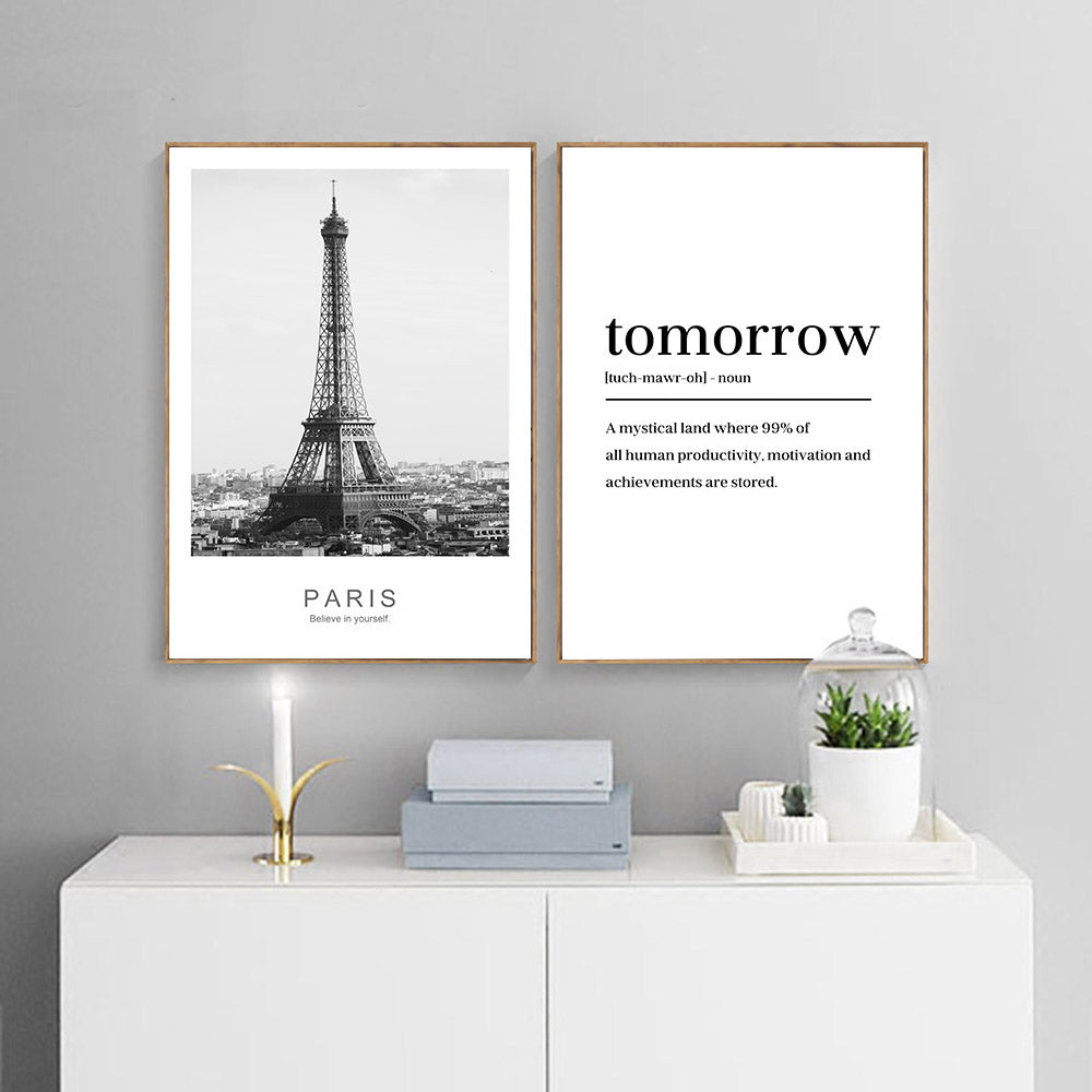 Eiffel Tower Canvas Poster - PosterCoaster