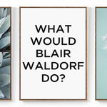 What Would Blair Do Canvas Poster - PosterCoaster