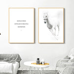 White Horse Canvas Poster - PosterCoaster