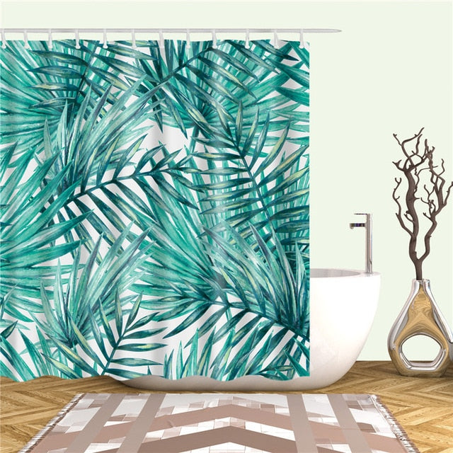 African Leaves Shower Curtain - PosterCoaster