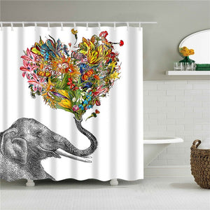 Elephant Shower Curtain - PosterCoaster