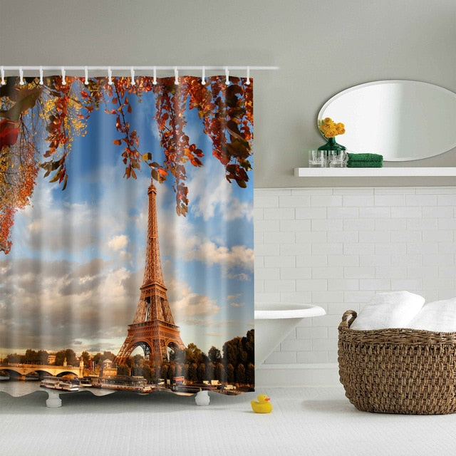 Eiffel Tower Shower Curtain - PosterCoaster