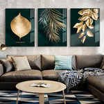 Golden Leaves Canvas Poster - PosterCoaster