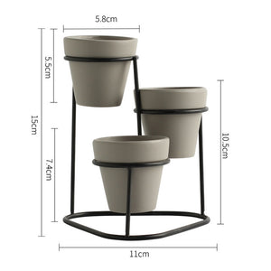 Set of 3 Ceramic Vase - PosterCoaster
