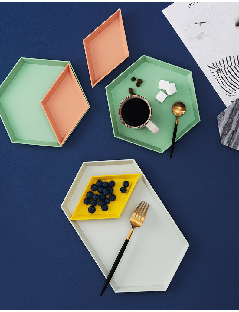 Hexagonal Set of 4 Plates - PosterCoaster