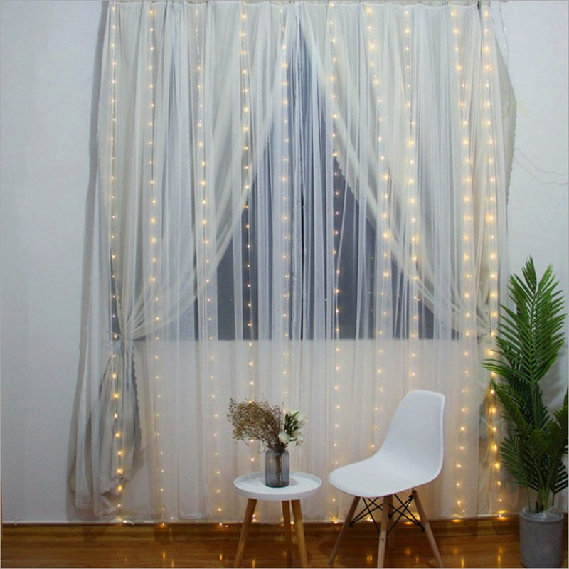 Remote LED Curtain String Lights - PosterCoaster