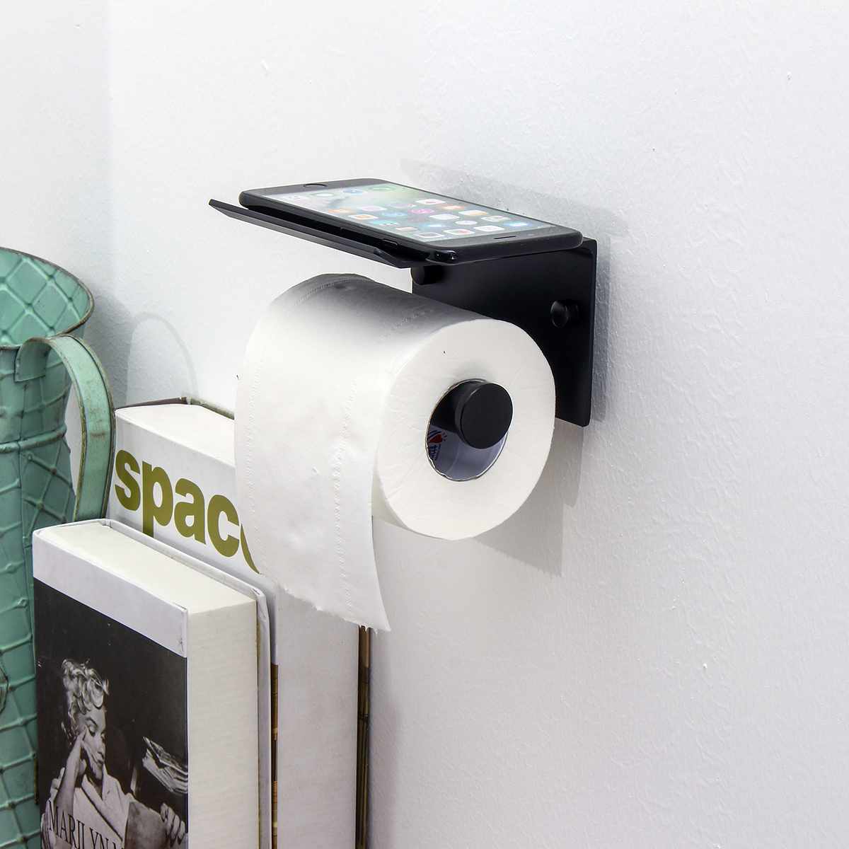 Simple Phone Stand Toilet Paper Holder - PosterCoaster