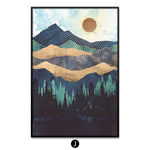 Mountain Art Canvas Poster - PosterCoaster