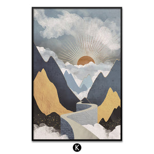 Mountain Art Canvas Poster - PosterCoaster