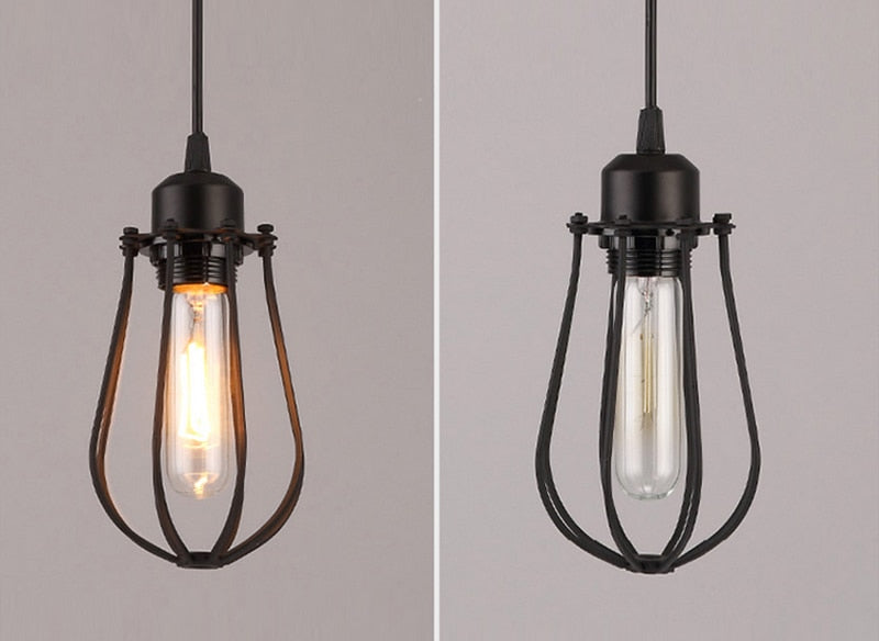 Industrial Cage Pendant Light - PosterCoaster