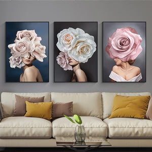 Pink Flower Canvas Poster - PosterCoaster