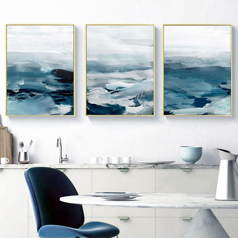 Abstract Ocean Canvas Poster - PosterCoaster