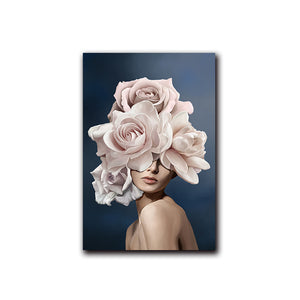 Pink Flower Canvas Poster - PosterCoaster