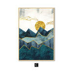 Sunny Mountains Canvas Poster - PosterCoaster