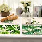 Green Leaves Dining Coasters - PosterCoaster