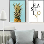 Pineapple & Fashion Canvas Poster - PosterCoaster