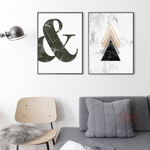 Abstract Triangles Canvas Poster - PosterCoaster