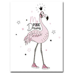 Unicorn, Flamingo & A Vespa Canvas Poster - PosterCoaster