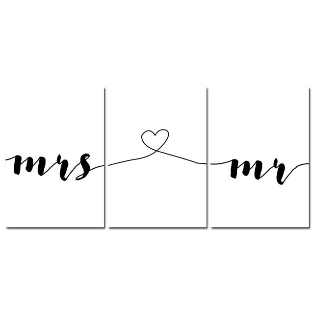 Mr & Mrs Canvas Poster - PosterCoaster