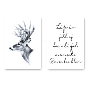 Deer & Quote Canvas Poster - PosterCoaster