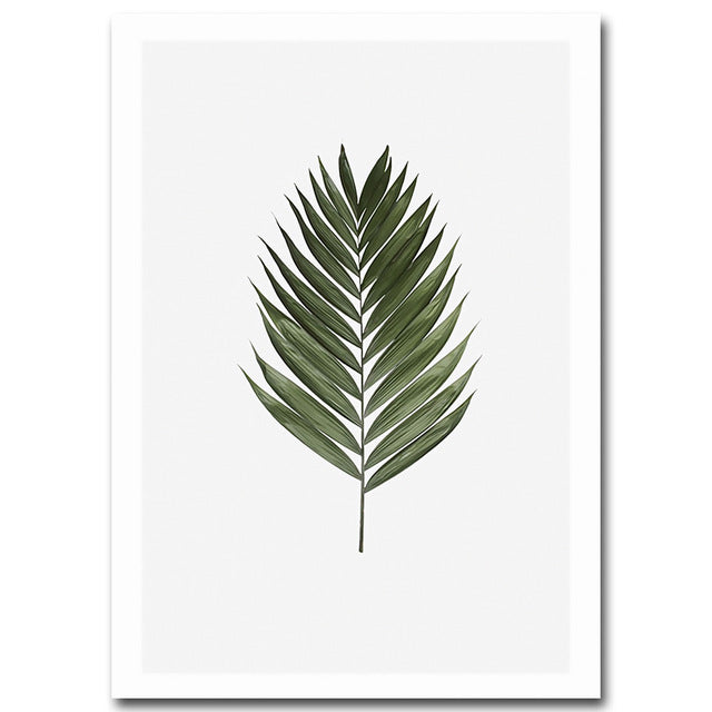 Green Leaves Canvas Poster - PosterCoaster