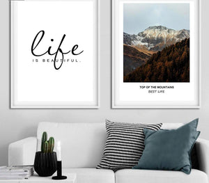 Mountains Landscape Canvas Poster - PosterCoaster