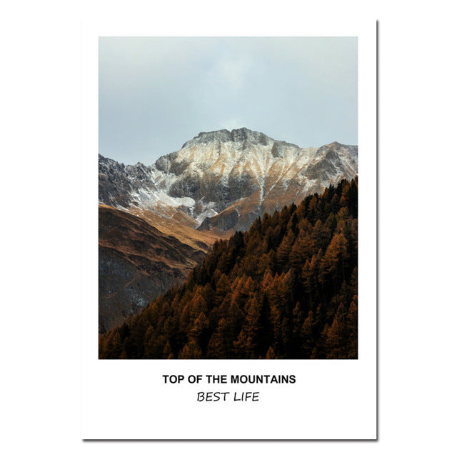 Mountains Landscape Canvas Poster - PosterCoaster