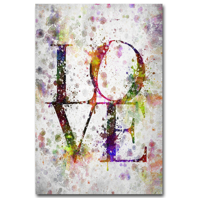 Colourful Love Canvas Poster - PosterCoaster
