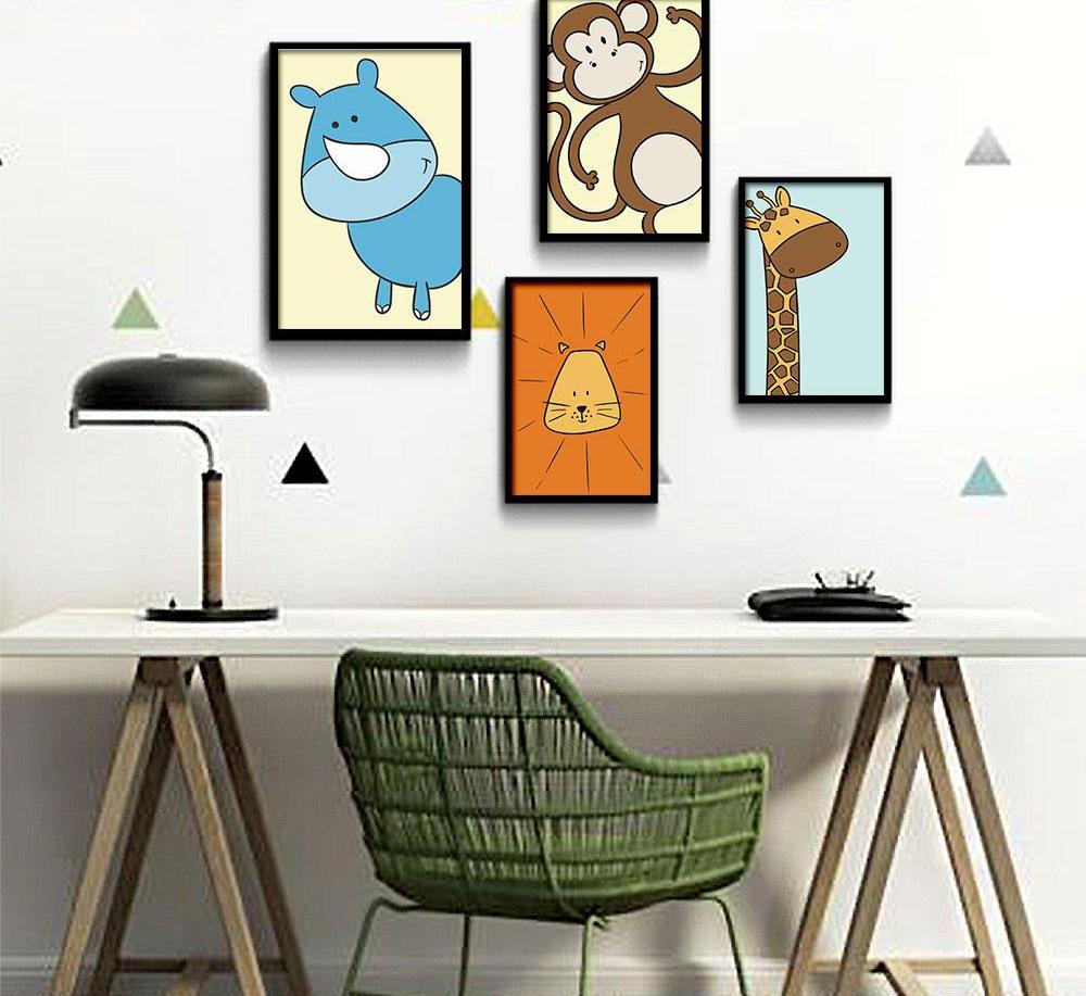 Cartoon Animals Canvas Poster - PosterCoaster
