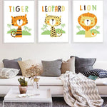 Lion, Tiger & Leopard Canvas Poster - PosterCoaster