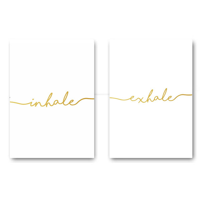 Inhale Exhale Canvas Poster - PosterCoaster