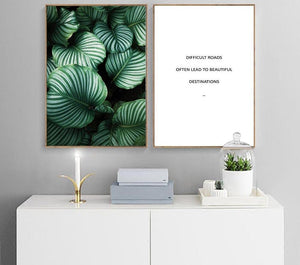 Green Plant Canvas Poster - PosterCoaster