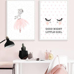 Good Night Little Girl Canvas Poster - PosterCoaster