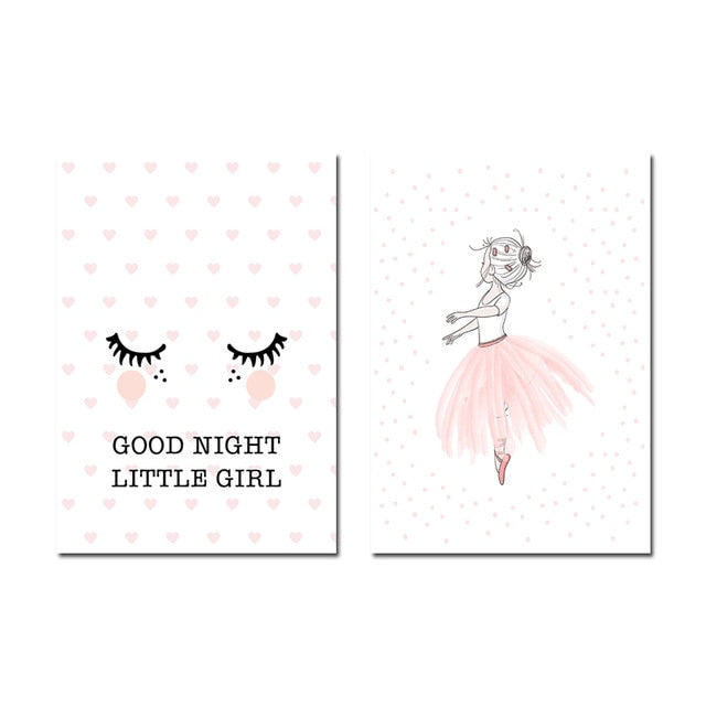Good Night Little Girl Canvas Poster - PosterCoaster