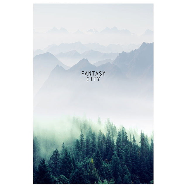Forest Landscape Canvas Poster - PosterCoaster