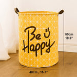 Be Happy Laundry Basket - PosterCoaster