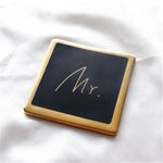 Mr & Mrs Ceramic Marble Coasters - PosterCoaster
