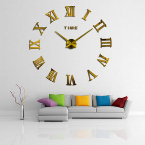 3D DIY Roman Numerals Wall Clock - PosterCoaster