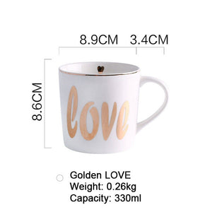 Gold Love Mugs - PosterCoaster